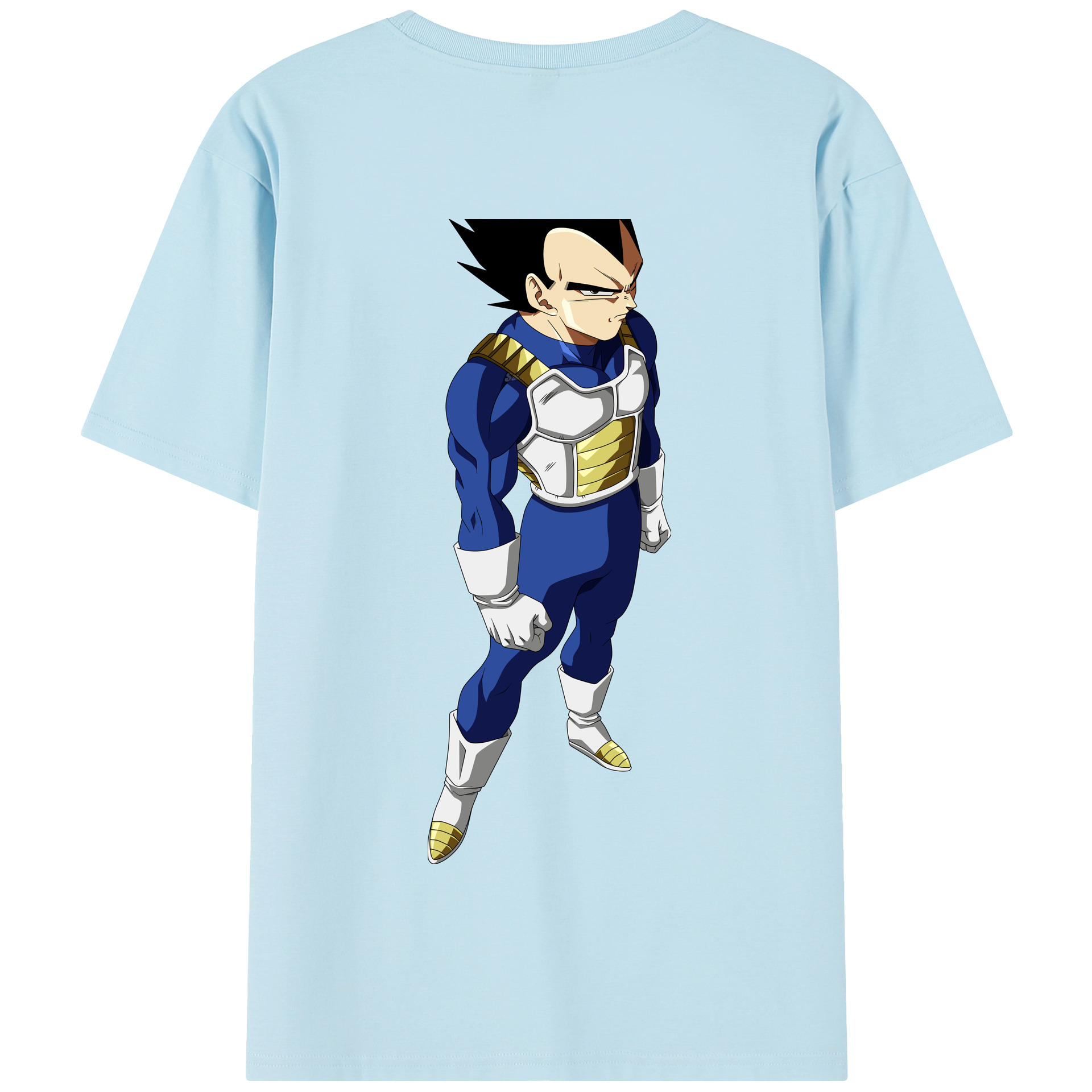 （画像用） ドラゴンボール ベジータ四世（Bejīta Yonsei）DRAGON BALL Vegeta IV 綿100％半袖Tシャツ（背面プリント）